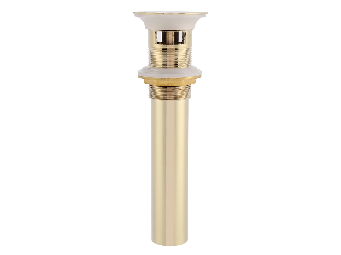 Dreno pop-up para bacia de banheiro, latão G1 1/4, com transbordamento, ouro zirconia S/MARCA
