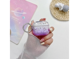 Capa protetora transparente com glitter para fones de ouvido Bluetooth GIECY