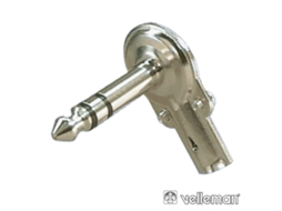 Ficha Jack 6.35mm Macho St 90º Velleman DIV
