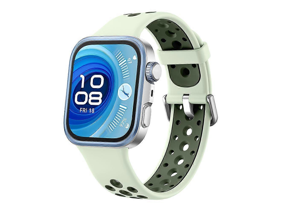 Pulseira De Silicone Bicolor Com Furos Redondos Para Huawei Watch Fit4 Pro / Fit4 / Fit3