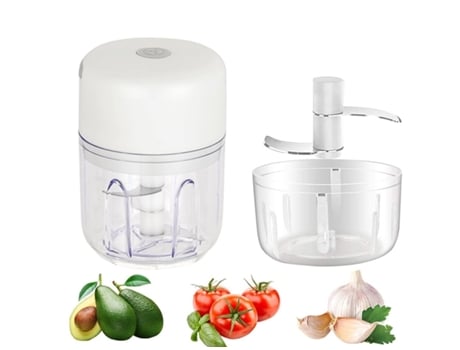 Mini Espremedor De Alho Elétrico Processador De Alimentos Picador Sem Fio Potente Recarregável Por Usb Espremedor De Alho Branco Veanxin Vaenxin