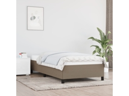 Vidaxl Estrutura De Cama Sem Colchão 90x190 Cm Tecido Cinzento