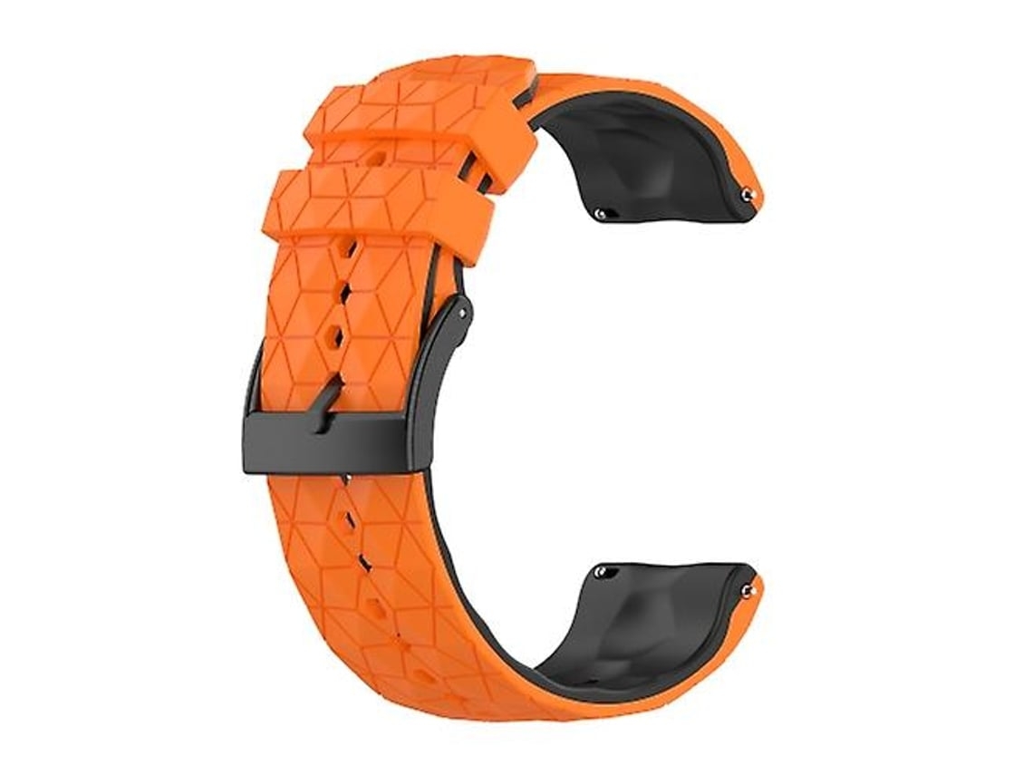 Pulseira De Relógio Suunto Spartan Sport 24 Mm, Silicone Em Cores Sortidas, Laranja E Preto.