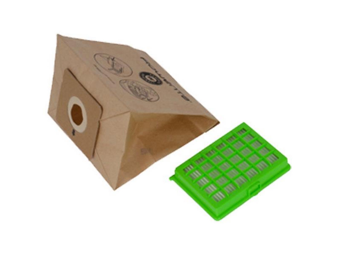 Kit de 6 sacos de papel e 1 filtro Hepa Zr004101 ROWENTA
