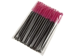 Kit de Pincéis para Cílios e Máscara Ferramentas de Maquiagem Cílios Vermelho Rosa