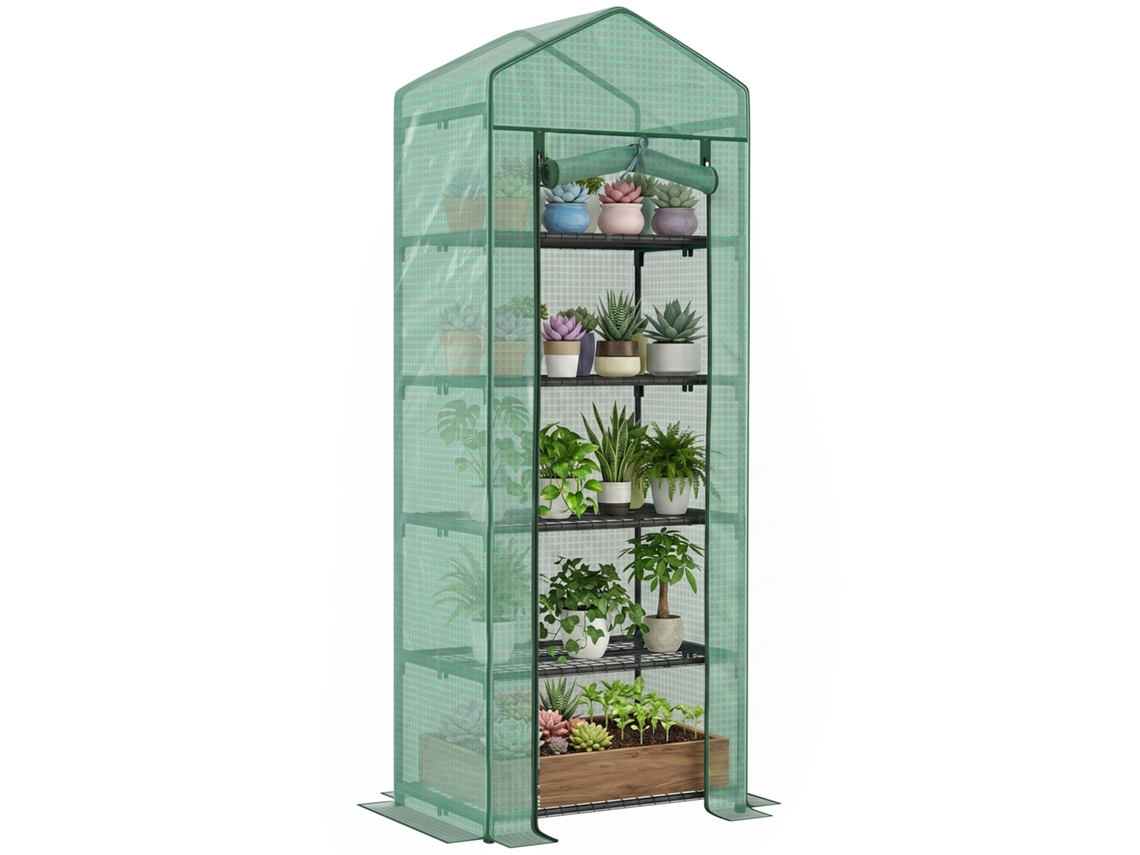Estufa de Jardim em Aço e Pe, 0.69x0.49x1.93 M ZACHARY