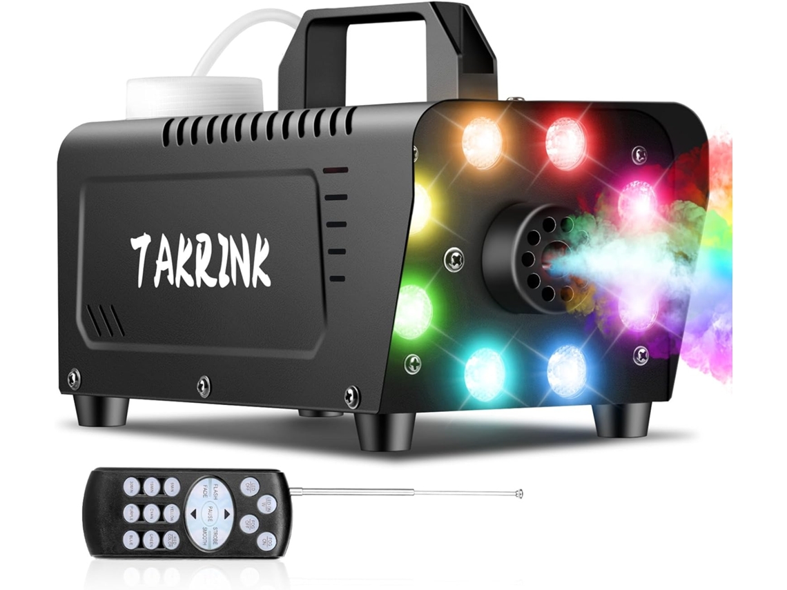 Máquina de Fumo 500W 8 Leds e 13 Cores e 4 Modos com Comando TOGAVE