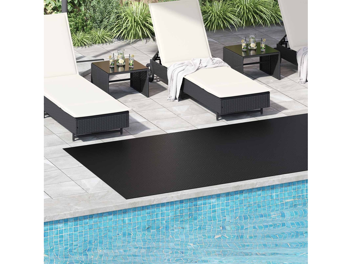 Vidaxl Tapete De Piso Preto 1,5 X 4 M Borracha