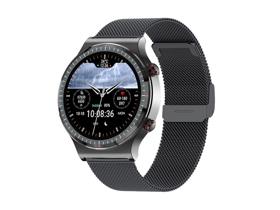 Smartwatch YIZHOOD G08 1.3 Inch Bluetooth 5.1 Monitorização Da Saúde Ip67 À Prova de Água 10 Modos de Desporto 230Mah Android e Ios Preto