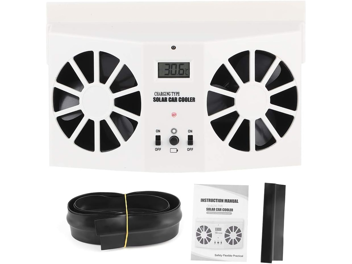Ventilador De Carro Movido A Energia Solar Kimiss, Ventilador De Resfriamento Ar Para Carro Com Exaustor Radiador