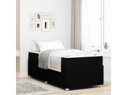 Vidaxl Estrutura Da Cama Preto 100 X 200 Cm Tecido