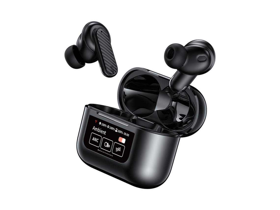Fones de ouvido Bluetooth sem fio com tela colorida, cancelamento de ruído, Bluetooth 5.4 EOOCOO