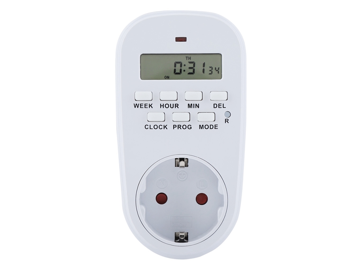 Laxiscreed: Tomada Com Interruptor Temporizador Eletrônico 230v, Durável E Adequada Para Uso Interno