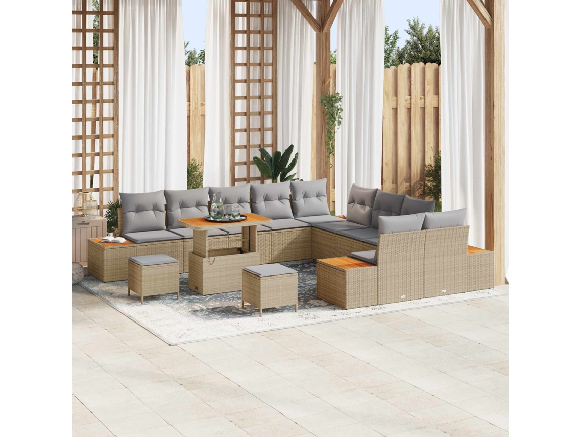Vidaxl Conjunto De Sofá De Jardim 13 Unid. 12-número De Lugares