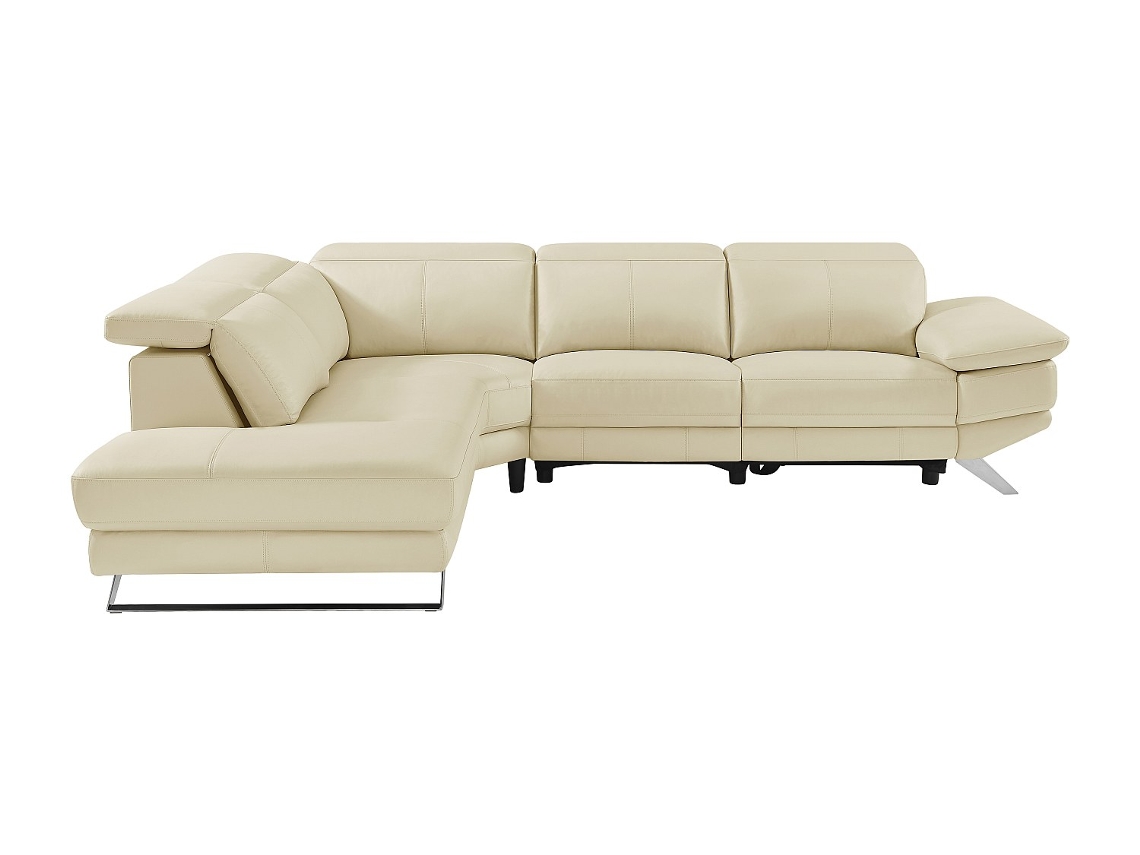 Sofá Relax Elétrico LINEA (299 x 239 x 76 - Pele - Bege)