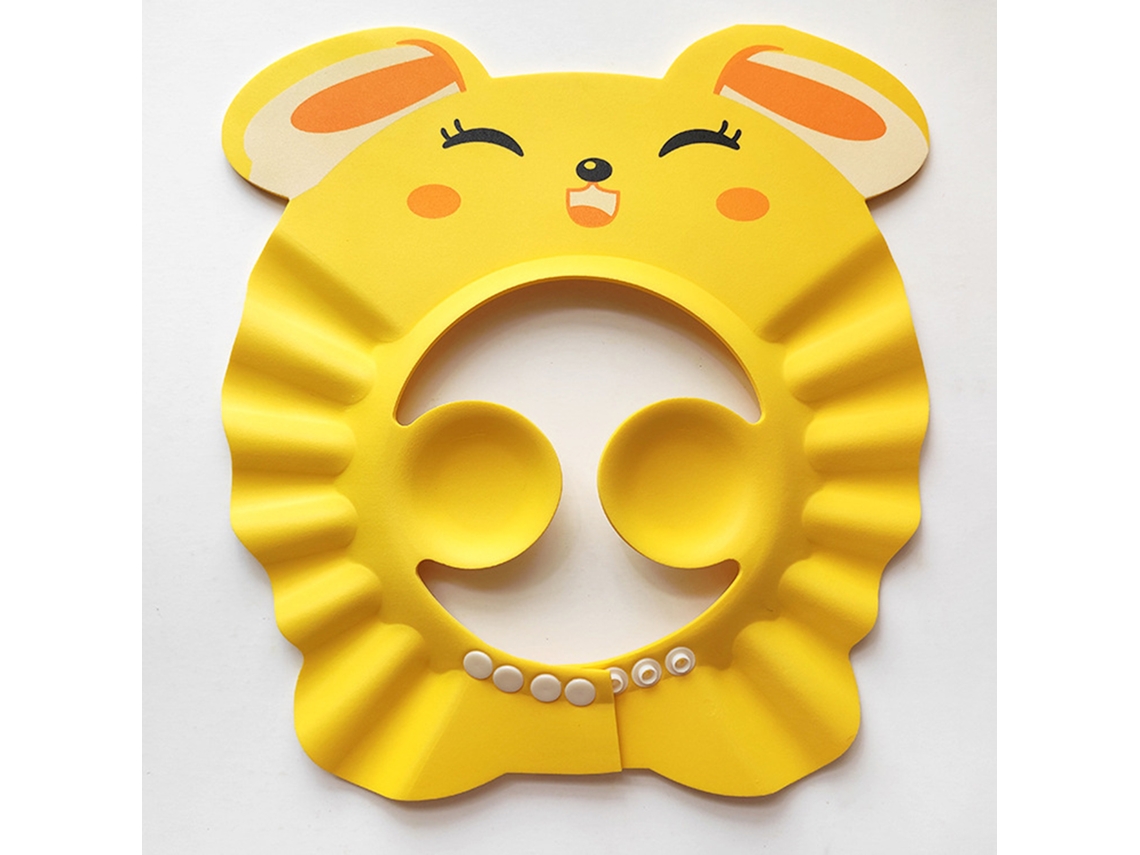 2026 gorro de Baño para Bebé Ajustable Impermeable Con Protección de Oídos Gorro de Champú Amarelo