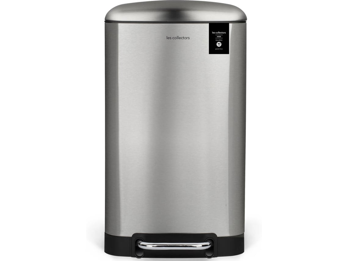 Caixote do Lixo LES COLLECTORS N°875 Prateado (Aço Inoxidável - 40 L)