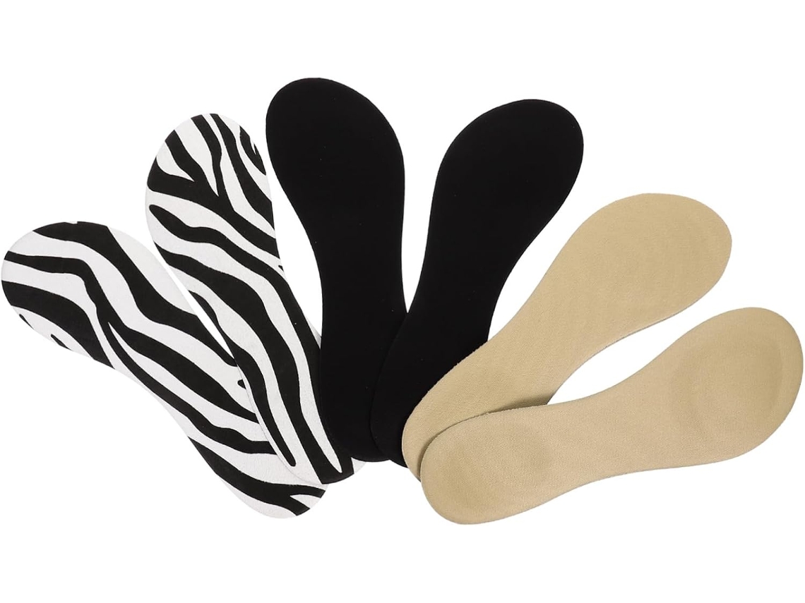 Holibanna Conjunto De 3 Pares Palmilhas Antiderrapantes Femininas Com Amortecimento Em Gel Para Absorção Suor E Laváveis