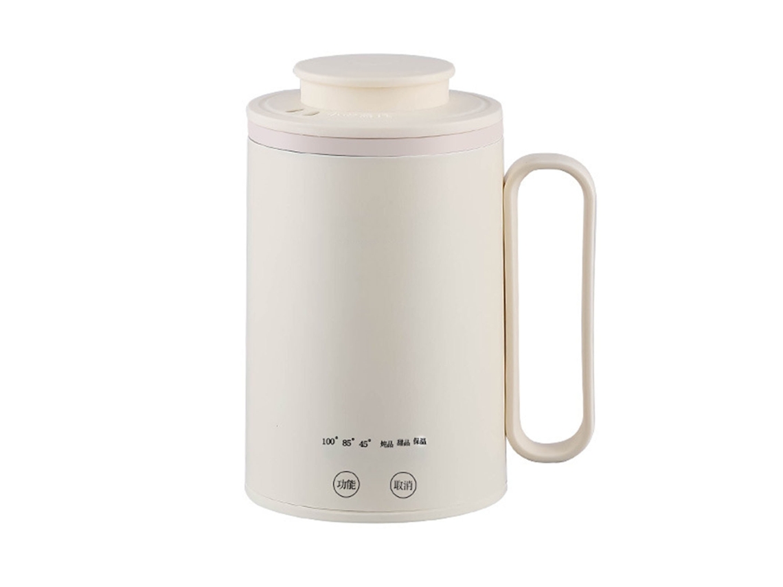 Chaleira elétrica portátil 400ml com 3 níveis de temperatura isolamento térmico esmalte cerâmico | S/MARCA