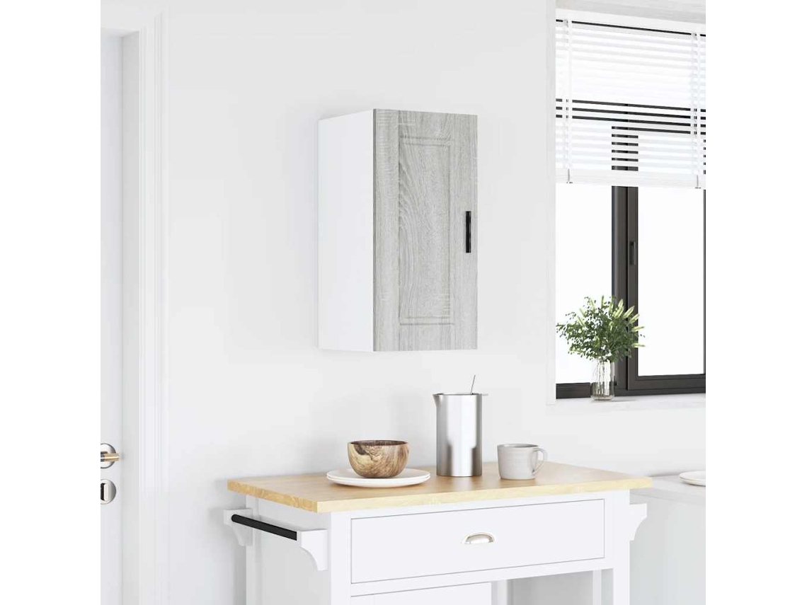 Vidaxl Armário De Parede Cozinha porto Madeira Projetada Sonoma Cinza