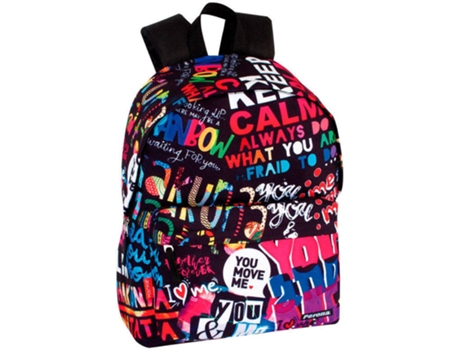 Mochila  You & Me Preto e Rosa (42,5x30x14cm)