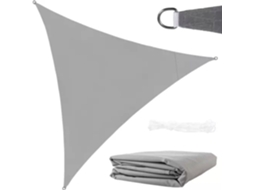 Vela Solar Triangular Cinza 3x3x3m Com Proteção Uv