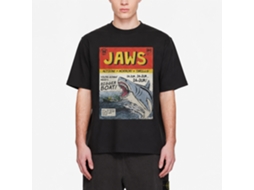 Rockinstone Jaws Movie Comic Book Black Adult T-shirt Size:xxl
