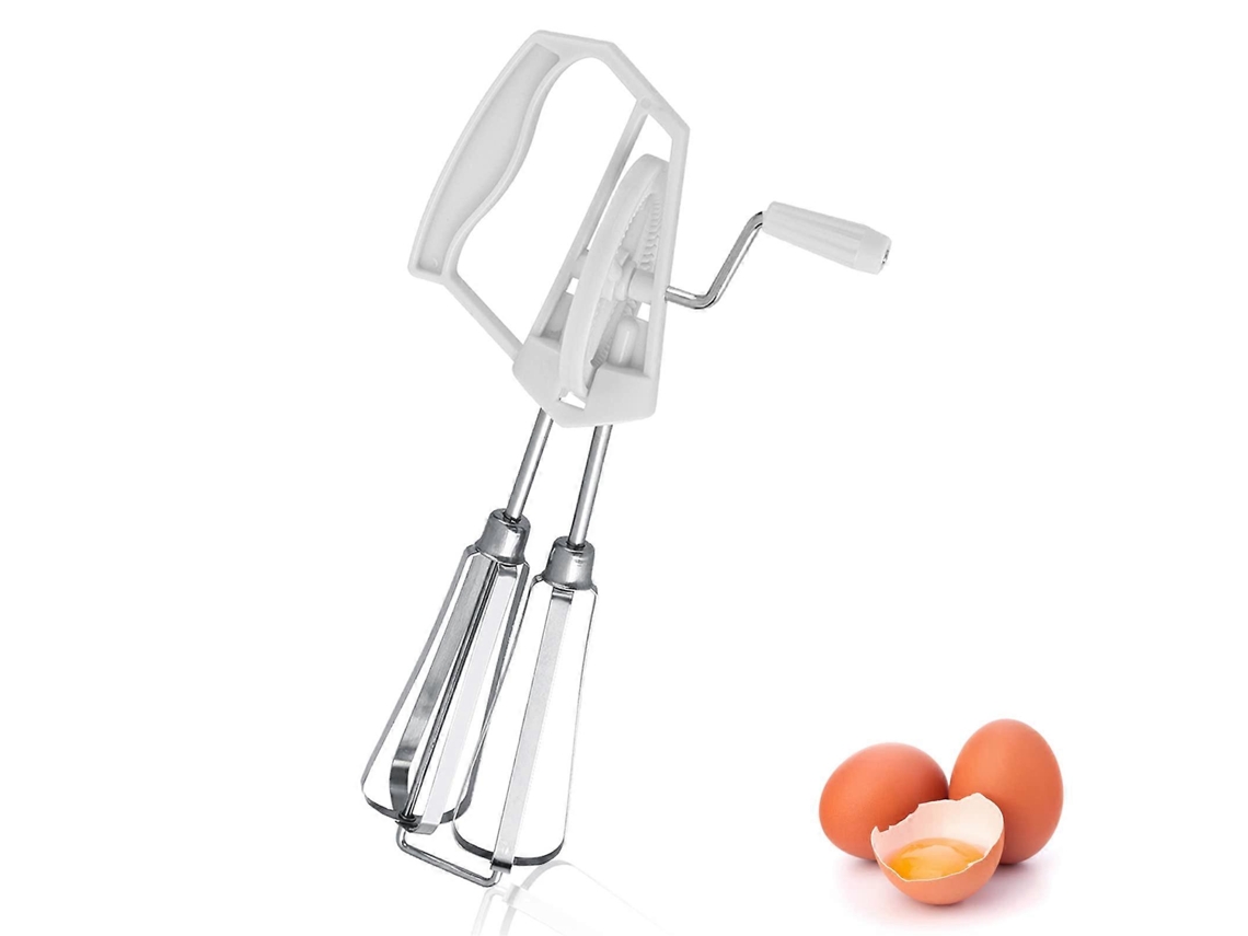 Batidor Rotatório de Aço Inoxidável, Batidor Manual de Mão, Misturador de Cozinha Manual para Ovos, Creme e Molhos