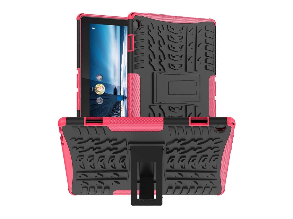 Capa Protetora Para Tablet Lenovo Tab M10 X605 / X505 Com Textura De Pneu, Resistente A Impactos, Em Tpu + Pc, Com Suporte.