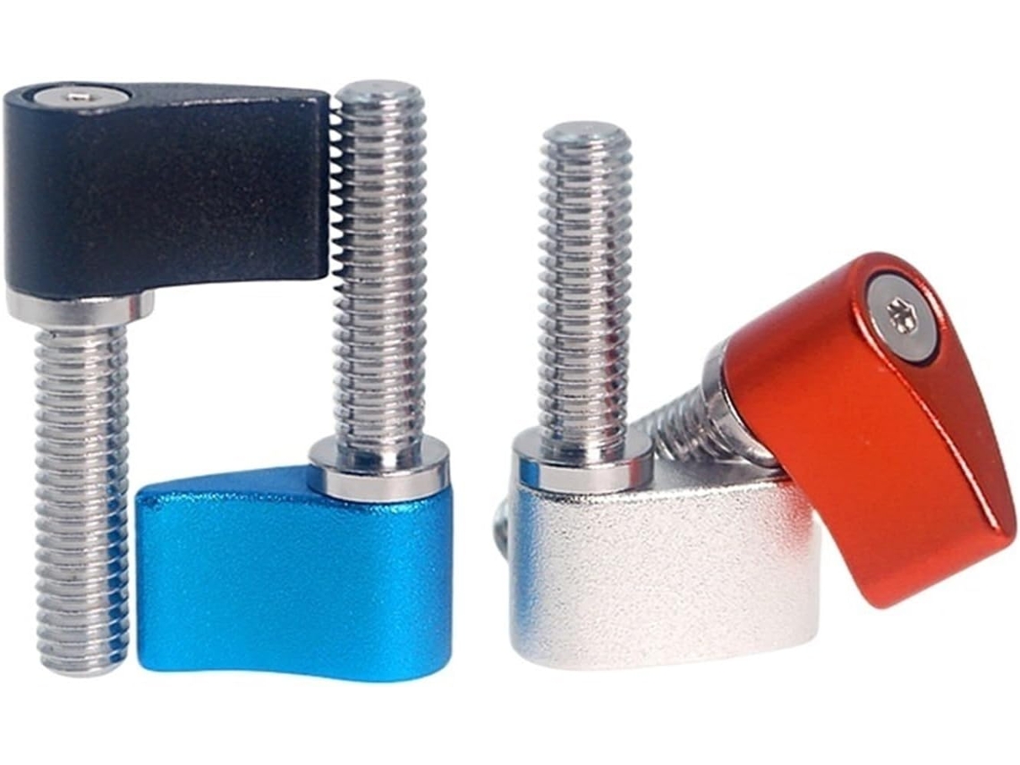 2 Peças De Puxadores Ajustáveis M4 X 10-30mm Com Rosca Macho, Nas Cores Vermelho Azul Prata Preto, M4*20 2 Peças