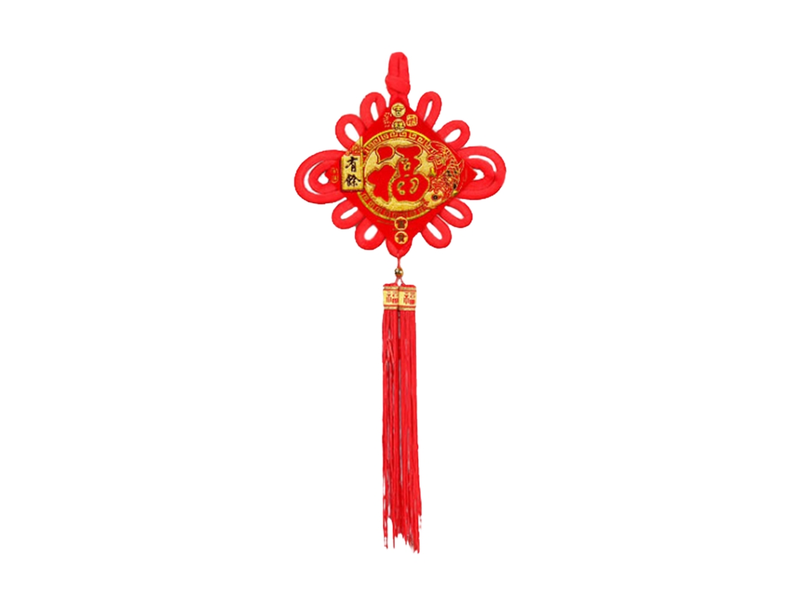 Nó Chinês com Franja Vermelha para Decoração de Carro e Casa Artesanal