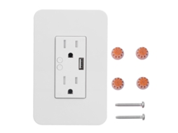 Tomada Wifi Inteligente Laxiscreed Com Controlo Separado E Porta Usb Para Casa Conectada