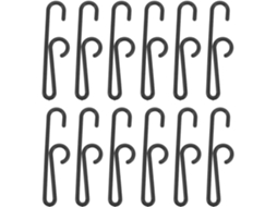 Conjunto de 280 Imikeya Ganchos Plástico para Meias, Clipes Sacolas, Suportes Curvos Pretos Varejistas, Porta
