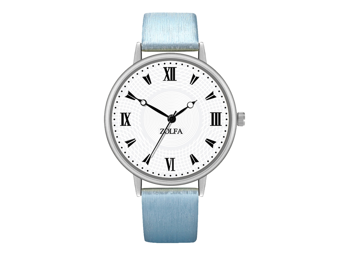 Relógio de pulso em liga metálica com mostrador redondo, modelo Fourth Couple Watch, azul.