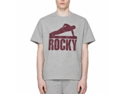 Rockinstone Rocky Movie Pushup Heather Gray Adult T-shirt Size:xl