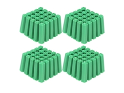 100 peças tubo de expansão plástico m6 verde para parede acessório de fixação resistente | S/MARCA