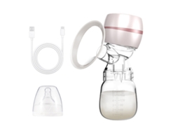 Bomba Tira leite Elétrica com Visor Led, Frasco de 180 Ml, Livre de Bpa, Funcionamento Silencioso MDUG (rosa)