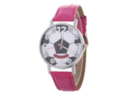 Relógio de quartzo unissex elegante e casual, ideal para presente de casais (vermelho e rosa)
