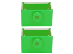 2pcs bacia de alimentação para pets plástico anti mordida fácil limpeza para gaiola de aço cães gatos coelhos verde S/MARCA