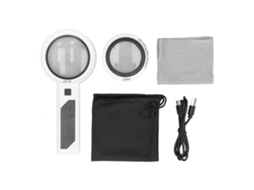 Lupa De Mão 8x 5x 20x Com 3 Modos De Luz 26 Leds Lente Óptica Portátil Para Leitura E Inspeção