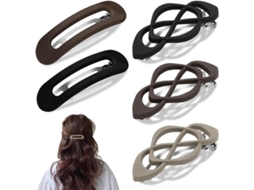 Haarspeldjes Antideslizantes 5 Unidades - Broches Antideslizantes - Ligeiro E Leve - Confortável Para Yoga - Punho Forte - Apropriado Para Cabelo Gros