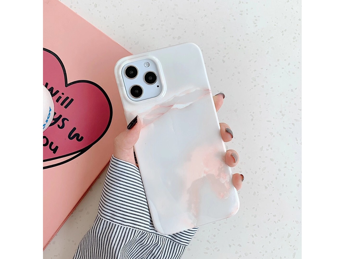 Capa de Telefone EOOCOO (material Tpu Simples de Mármore Brilhante)