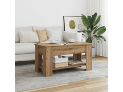Vidaxl Mesa De Centro Em Carvalho Artesanal 101x49x52 Cm