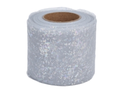 Tela De Tul De 25 Yardas (6 Cm), Poliéster, Ligera, Portátil, Para Decoración De Ropa, Con Lentejuelas Grises, Ideal Para Manualidades.