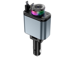 Carregador Carro 5 em 1 180w Qc3.0 Cabos Retrácteis Lightning+usb c, Difusor Aroma, Projeção Estelar Luz Rgb Entrada Dc12 30v STELASPLEN
