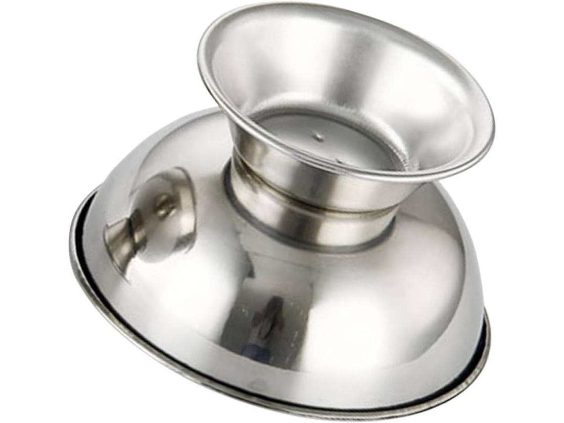 Tigela De Barbear Em Aço Inoxidável Com Base Para Os Pés, Para Homens, Superfície Lisa.