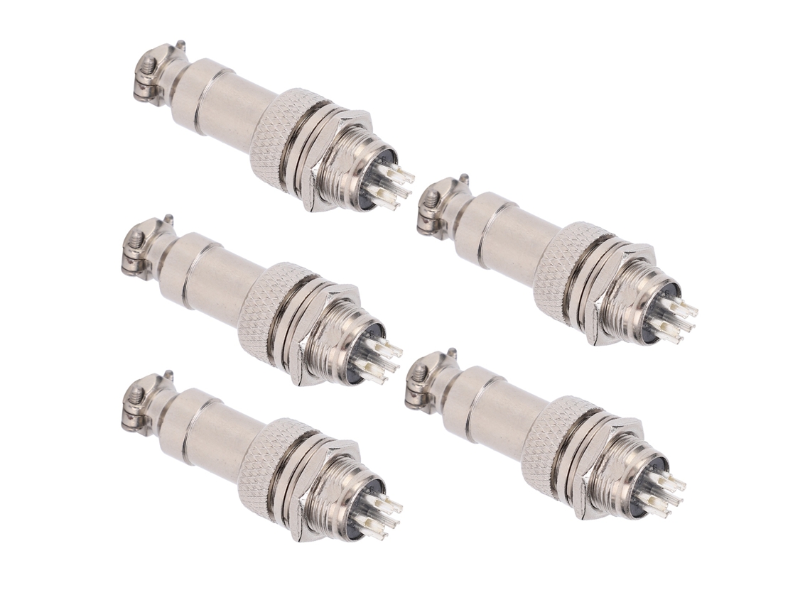 Conetores De Plugs De Aviação Laxiscreed 5 Peças, Conexão Elétrica Gx12 5a 450v, Acessórios Metálicos