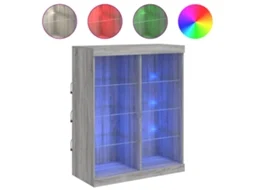 Aparador com Luzes Led 81x37x100 Cm Cinzento Sonoma MAISON EXCLUSIVE