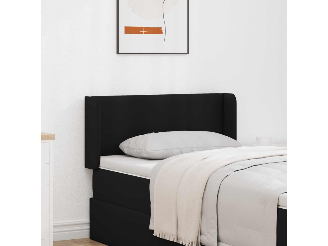 Vidaxl Orelha De Cabeceira Preto Pvc