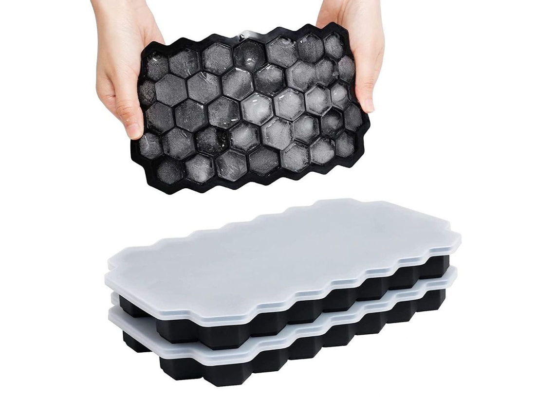 Conjunto De 2 Formas De Gelo Silicone Fáceis Desenformar